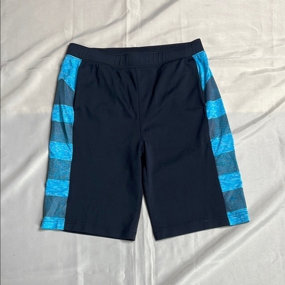 Other - Black and Blue Striped Athletic Shorts